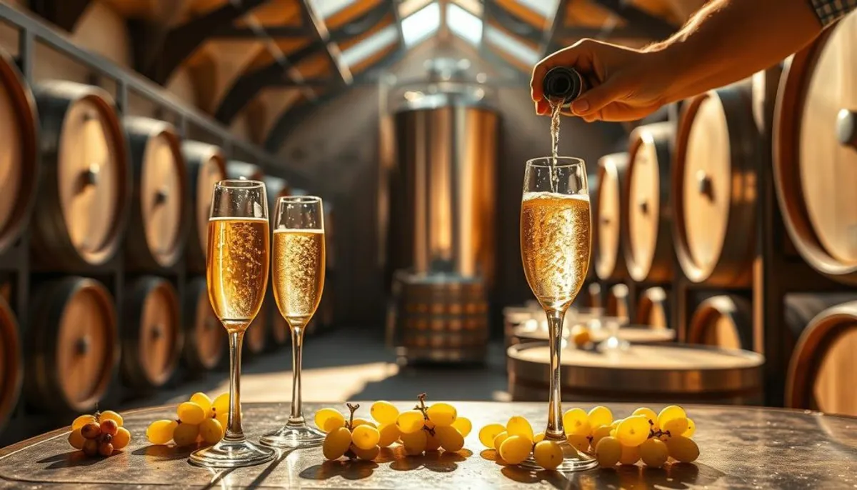 Champagne blending process Champagne blending process