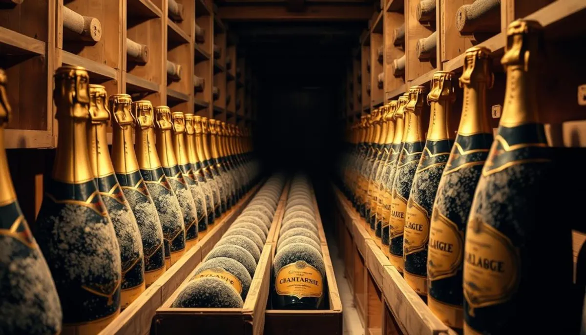 Lees aging in Champagne production Lees aging in Champagne production