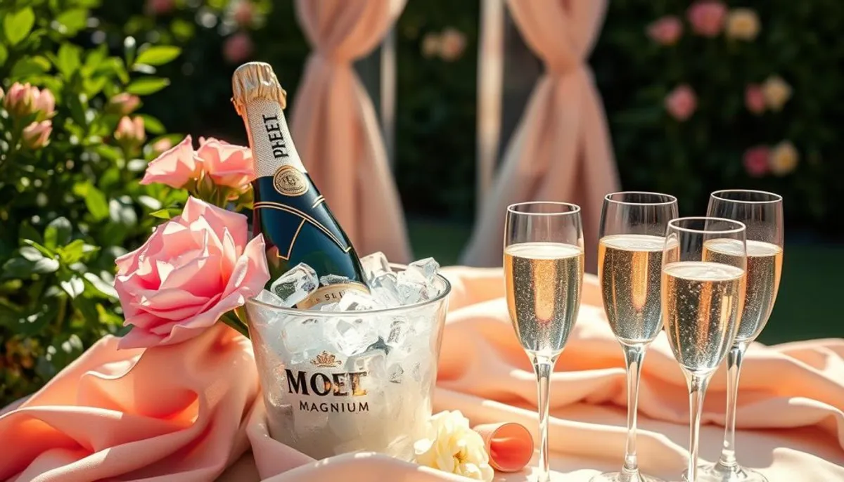 Moet Ice Magnum champagne serving