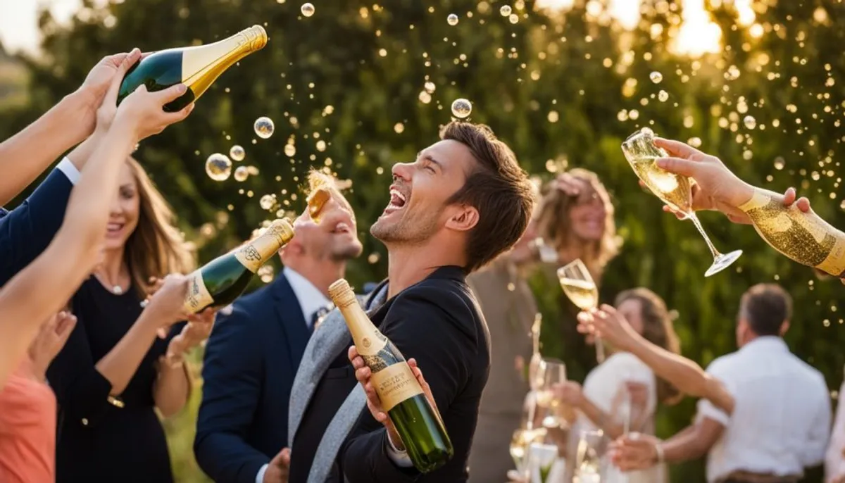 Outdoor Champagne Popping Photoshoot Outdoor Champagne Popping Photoshoot